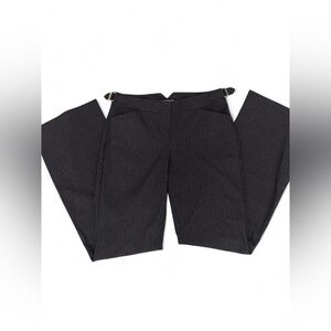 Express Pinstripe Charcoal Pants with Plum Lining